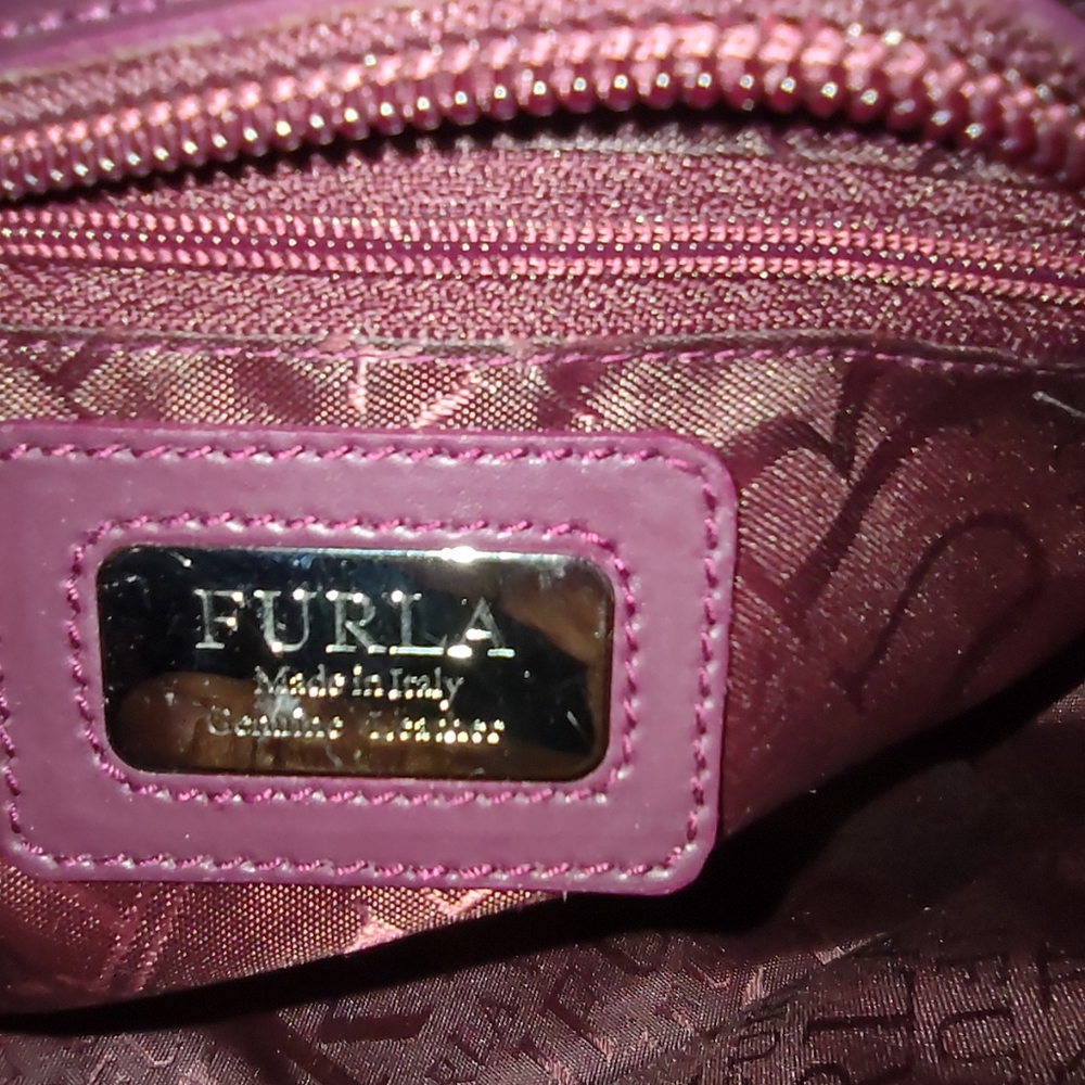 Furla Burgundy Leather Bag - Picture 13 of 14